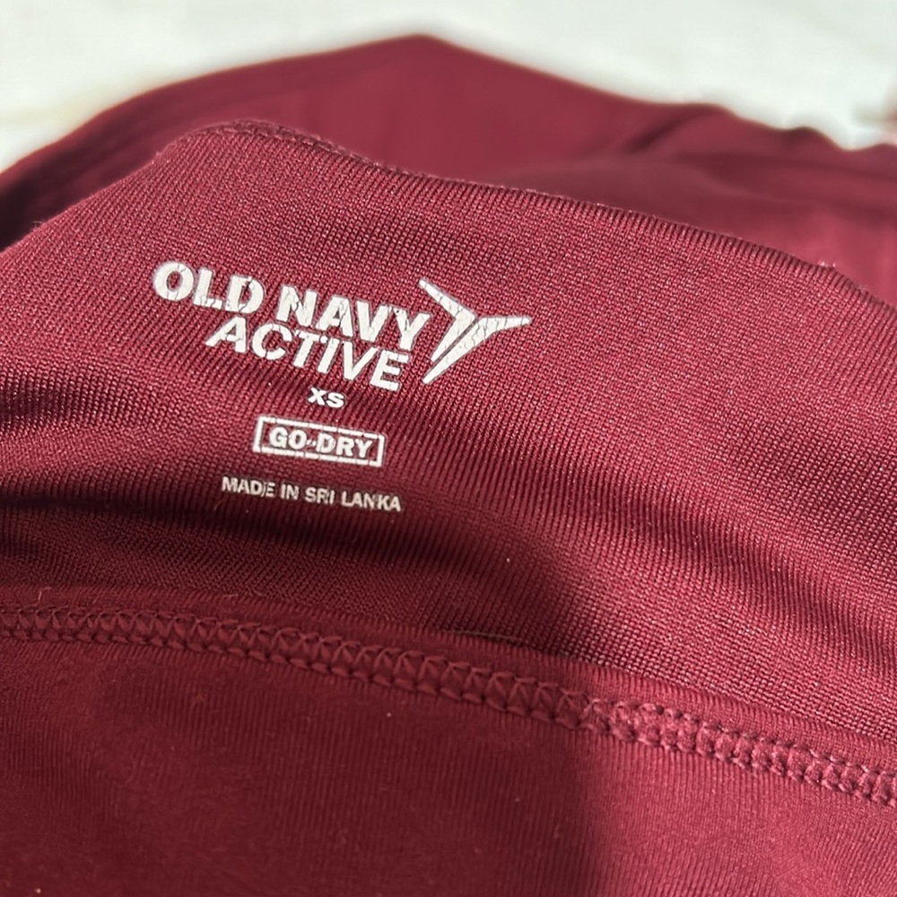 OLD NAVY SPORT BRA XS HIGH SUPPORT MAROOM RACERBACK - Picture 3 of 7